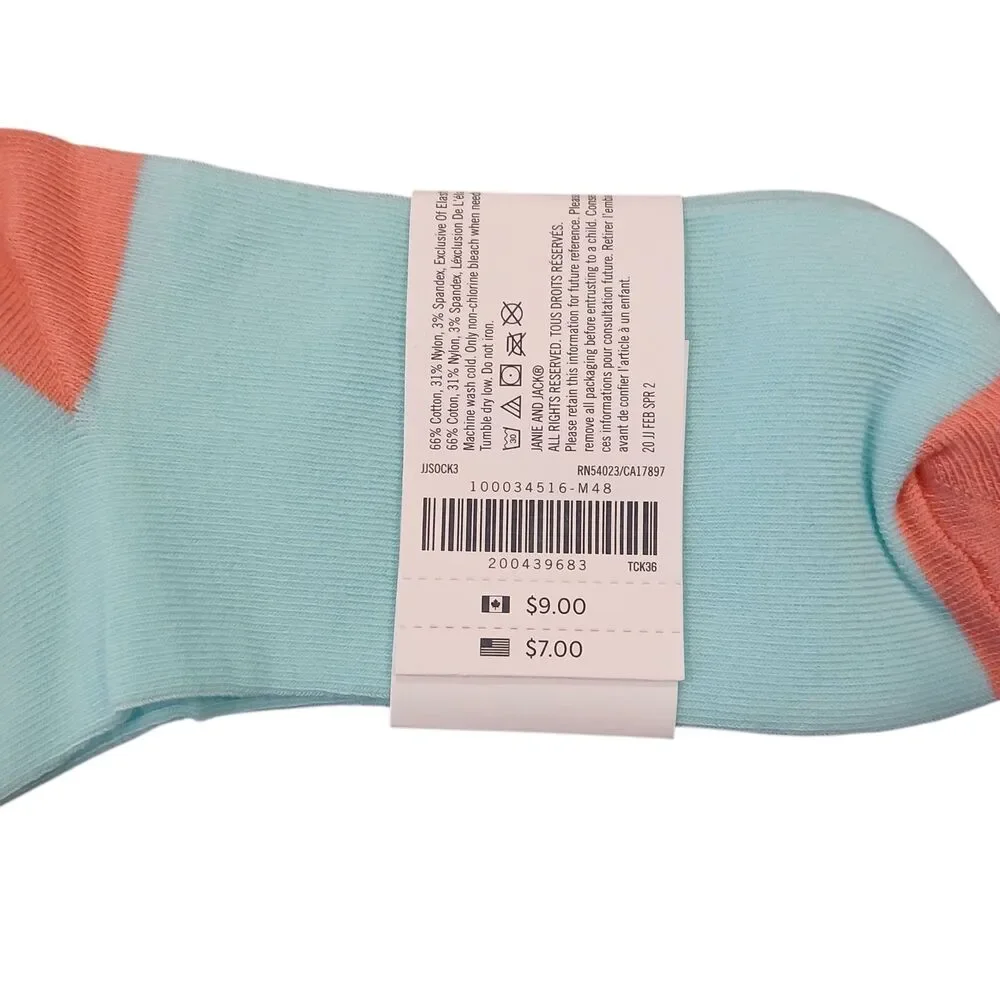 Janie And Jack Size 6-8 Socks Sail Boat Blue Shoe Size 12-2 NWT